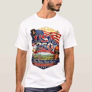 USA 250 Paterson NJ Patriotic American Heritage T-Shirt