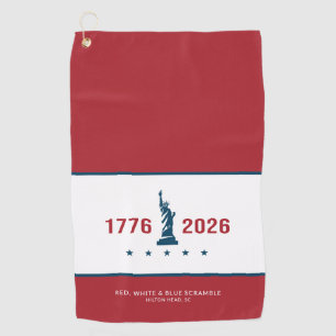 USA 250 Patriotic 1776 2026 Liberty Custom Red  Golf Towel