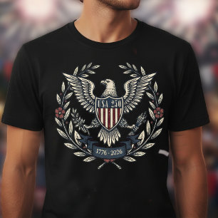 USA 250 Patriotic Eagle Heritage Motif ID1299 T-Shirt