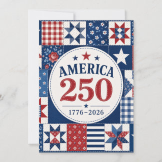 USA 250 Quilted Napkin Invitation