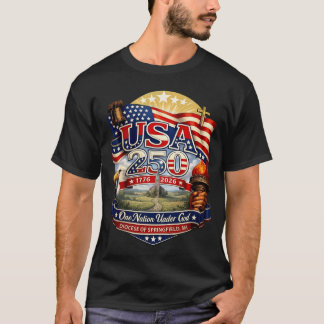 USA 250 Springfield MA Patriotic American Heritage T-Shirt