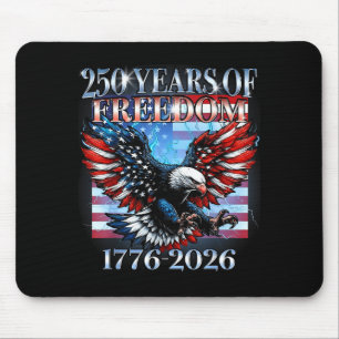 Usa 250 Years 1776-2026 Bald Eagle America Flag Me Mouse Pad