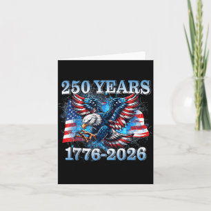 USA 250 Years 1776-2026 Eagle American Flag Boys Card