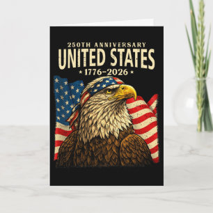 Usa 250 Years 1776-2026 Ld Eagle America Flag Men  Card
