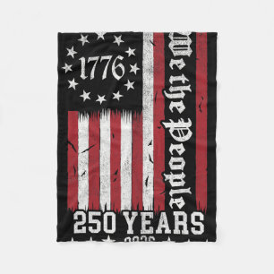 Usa 250 Years 1776-2026 We The People Vintage Amer Fleece Blanket
