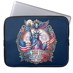 USA 250 years 4th of July 1776-2026 Laptop Sleeve