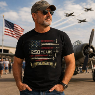 USA 250 Years Aviation Heritage 1776-2026 T-Shirt