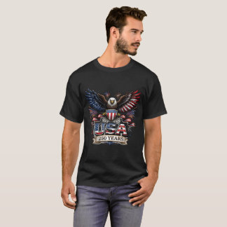 USA 250 Years Bald Eagle Indenpendent Day July 4th T-Shirt