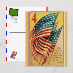 USA 250 Years Celebration: America 1776–2026 Holiday Postcard