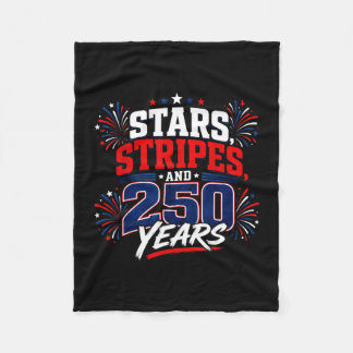 Usa 250 years fourth of july patriotic 1776 fleece blanket
