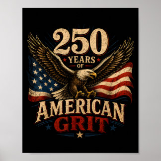 Usa 250 years fourth of july patriotic 1776 poster