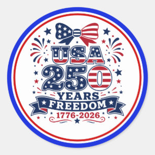 USA 250 Years Freedom 1776 - 2926 Classic Round Sticker
