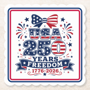 USA 250 Years Freedom 1776 - 2926 Paper Coaster