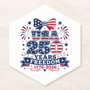 USA 250 Years Freedom 1776 - 2926 Paper Coaster