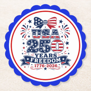 USA 250 Years Freedom 1776 - 2926 Paper Coaster