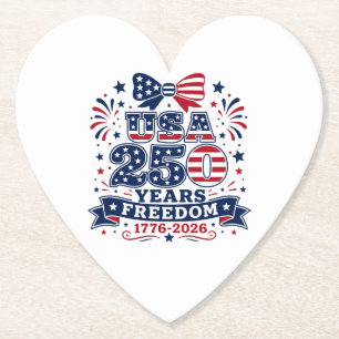 USA 250 Years Freedom 1776 - 2926 Paper Coaster
