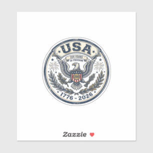 USA 250 Years Freedom Vintage Eagle Badge Shirt_1