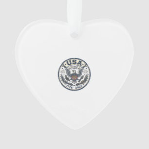 USA 250 Years Freedom Vintage Eagle Badge Shirt_1 Ornament