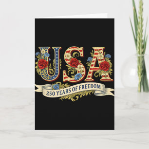 Usa 250 Years Of Freedom 1776 2026 America 250th A Card