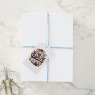 USA 250 Years of Freedom Floral Americana Gift Tags