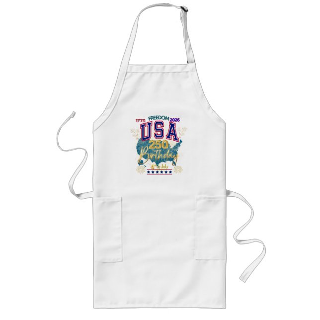 USA 250 YEARS OF FREEDOM LONG APRON (Front)