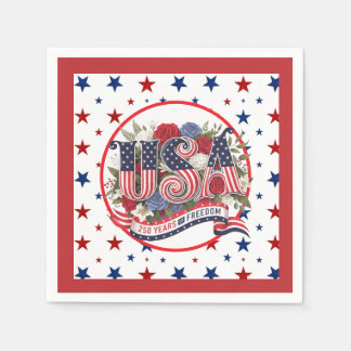 USA 250 Years Of Freedom  Napkin