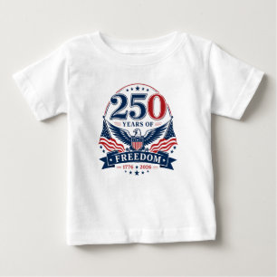 USA 250 Years Of Freedom Patriotic Eagle Design Baby T-Shirt