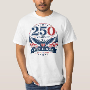 USA 250 Years Of Freedom Patriotic Eagle Design T-Shirt