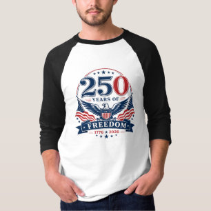 USA 250 Years Of Freedom Patriotic Eagle Design T-Shirt