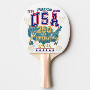 USA 250 YEARS OF FREEDOM PING PONG PADDLE