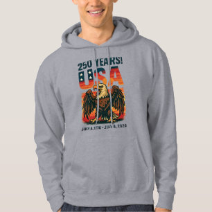 USA 250 Years – Patriotic Bald Eagle July 4th 2026 Hoodie