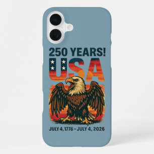 USA 250 Years – Patriotic Bald Eagle July 4th 2026 iPhone 16 Plus Case