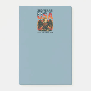 USA 250 Years – Patriotic Bald Eagle July 4th 2026 Post-it Notes