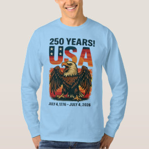 USA 250 Years – Patriotic Bald Eagle July 4th 2026 T-Shirt