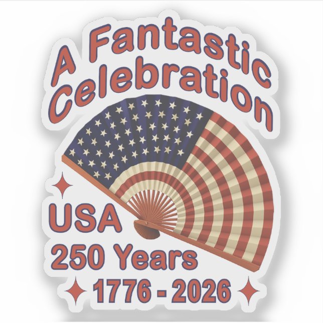 USA 250 Years Patriotic Fan Design – 1776-2026  (Front)