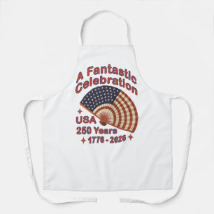 USA 250 Years Patriotic Fan Design – 1776-2026 Apron