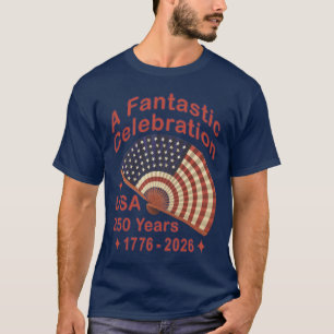 USA 250 Years Patriotic Fan Design – 1776-2026  T-Shirt
