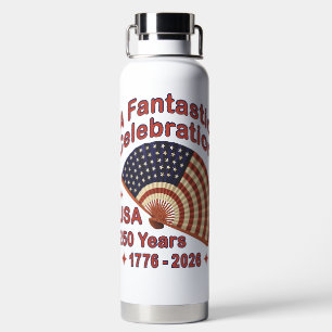 USA 250 Years Patriotic Fan Design – 1776-2026 Water Bottle