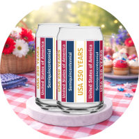 USA 250 Years Semiquincentennial Patriotic Stripes