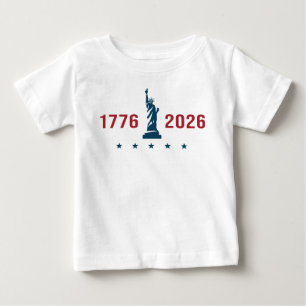 USA 250th   1776 2026 Minimalist Patriotic  Baby T-Shirt