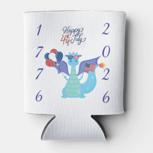 USA 250th 4th of July Party Dragon Can Cooler