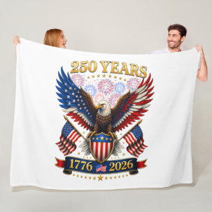 USA 250th Anniversary 1776-2026 Fleece Blanket