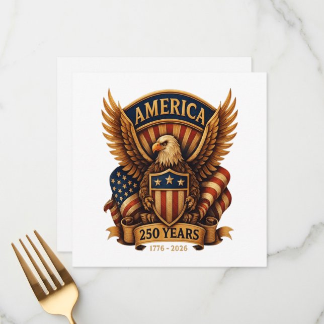 USA 250th Anniversary 1776-2026 Menu (Front/Back In Situ)