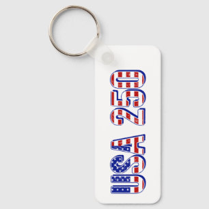 USA 250th Anniversary 1776-2026 Patriotic American Key Ring