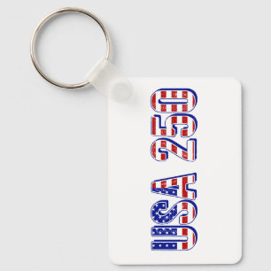 USA 250th Anniversary 1776-2026 Patriotic American Key Ring