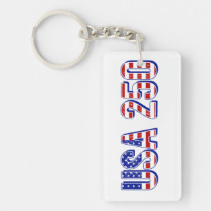 USA 250th Anniversary 1776-2026 Patriotic American Key Ring