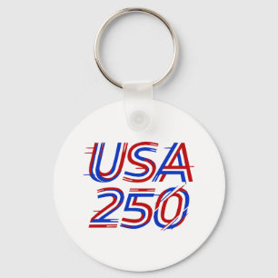 USA 250th Anniversary 1776-2026 Patriotic American Key Ring