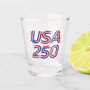 USA 250th Anniversary 1776-2026 Patriotic American Shot Glass