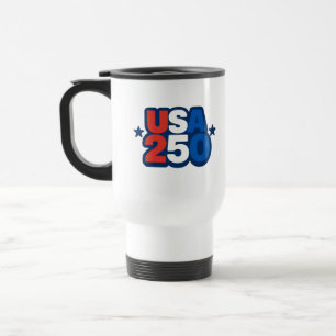 USA 250th Anniversary 1776-2026 Patriotic American Travel Mug
