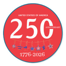 USA 250th Anniversary 1776-2026 Patriotic 
